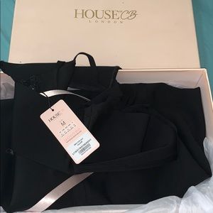 Ariyah Black Cross Front Dress